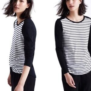 Madewell Whisper Stripe block raglan tee size S